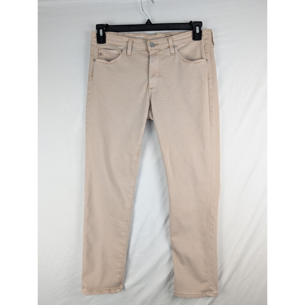 AG Adriano Goldschmied The Prima Crop Mid-Rise Cigarette Crop Size 29R Pink
